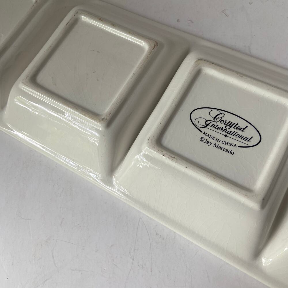 Certified International Fruit Gallery Relish Tray Jay Mercado Designs 18 3/4” - Picture 8 of 10